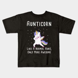 Aunticorn Like A Normal Aunt, Only More Awesome T-shirt For Aunti Unicorn Kids T-Shirt